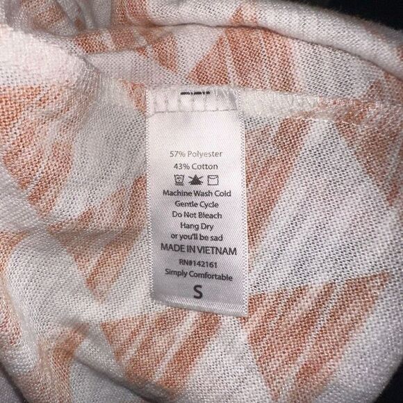 Lularoe orange triangle S lightweight Sarah sweater duster with pockets - Picture 3 of 3